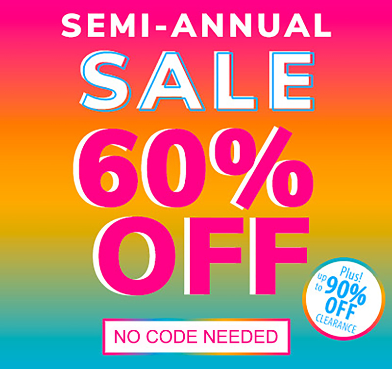 60% Off Site Wide!