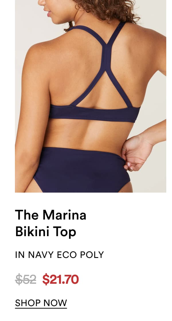 The Marina Bikini Top IN NAVY POLY | SHOP NOW