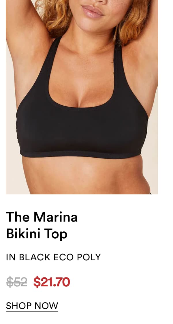 The Marina Bikini Top IN BLACK eco POLY | SHOP NOW