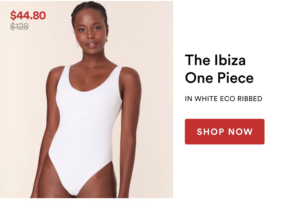 The Ibiza One Piece IN WHITE ECO RIBBED | SHOP NOW