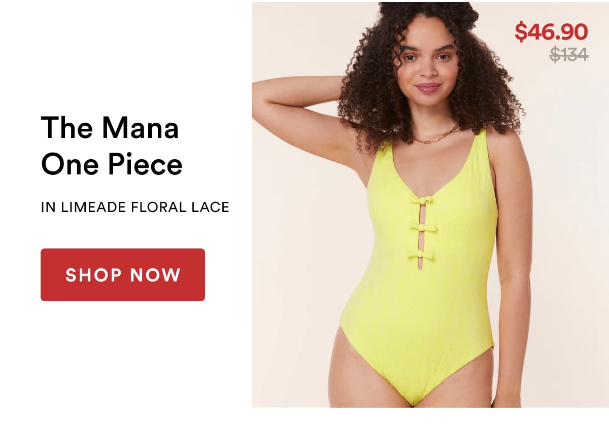 The Mana One Piece IN LIMEADE FLORAL LACE | SHOP NOW