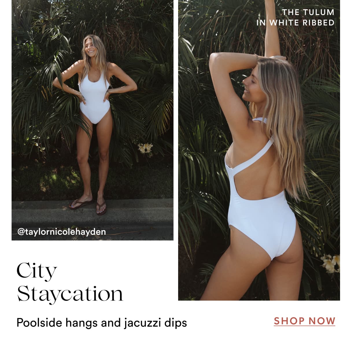 THE TULUM IN WHITE RIBBED | SHOP NOW