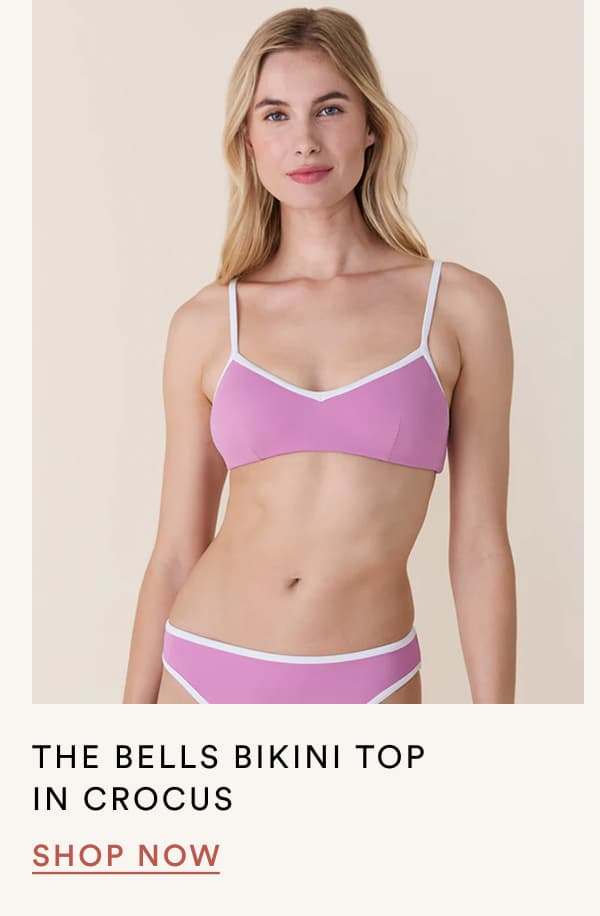 the bells bikini top in crocus | SHOP NOW