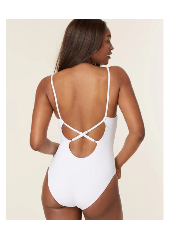 The Jetties One Piece White eco ribbed