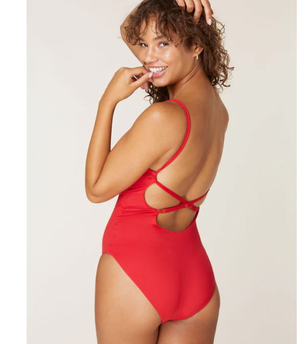 The Jetties One Piece Cherry Red flat