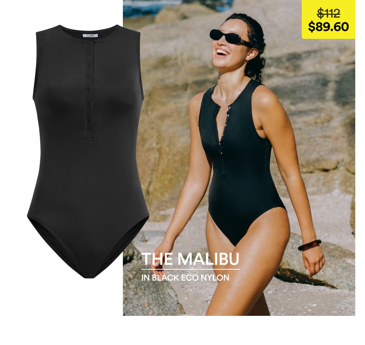 THE MALIBU IN BLACK ECO NYLON