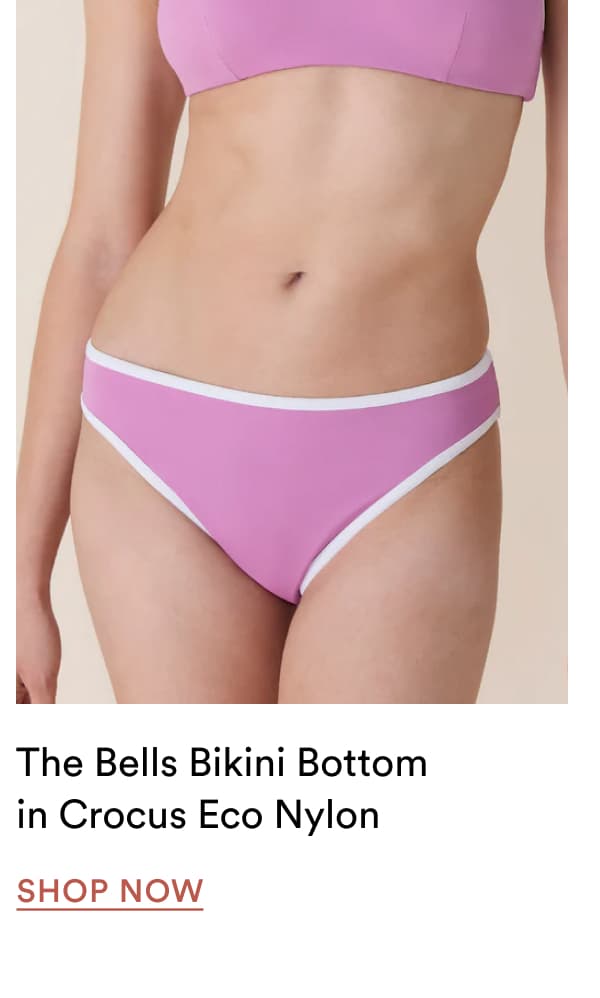 The Bells Bikini Bottom in Crocus Eco Nylon | SHOP NOW