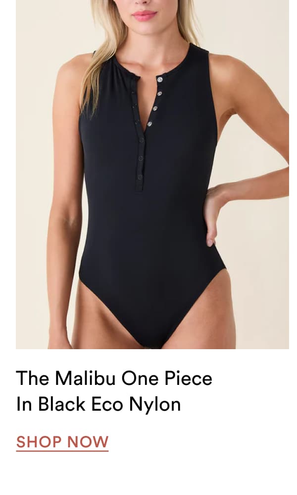The Malibu One Piece In Black Eco Nylon | SHOP NOW