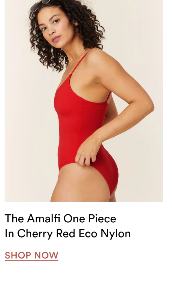 The Amalfi One Piece In Cherry Red Eco Nylon | SHOP NOW