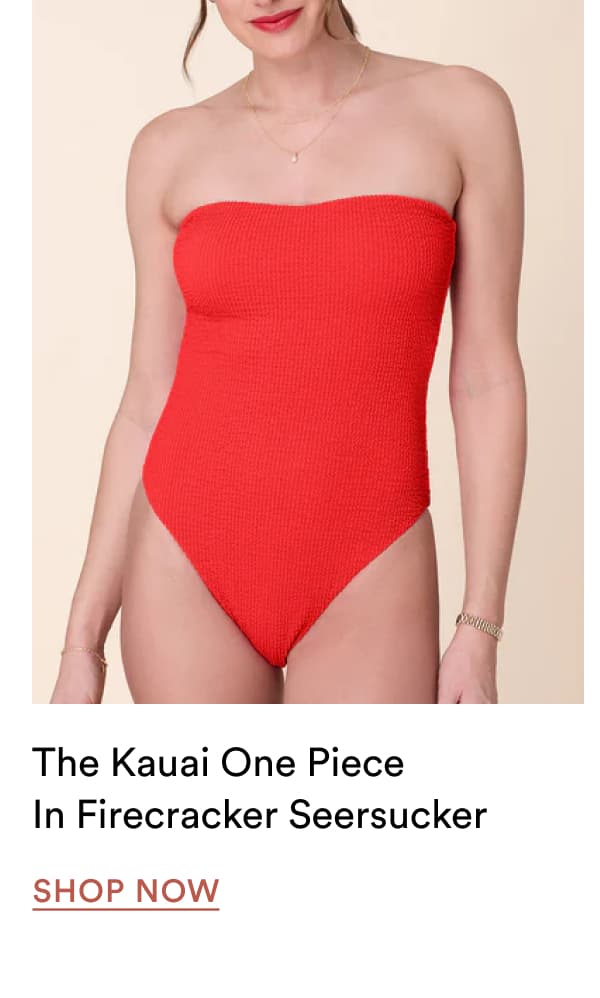 The Kauai One Piece In Firecracker Seersucker | SHOP NOW