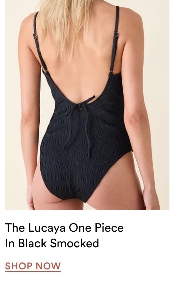 The Lucaya One Piece In Black Smocked | SHOP NOW
