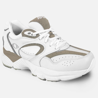 Men's Lace Walking Shoe White Grey