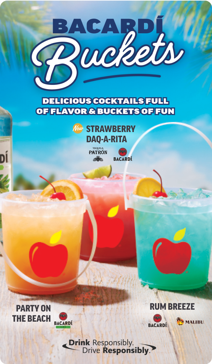 Bacardi Buckets. Delicious cocktails full of flavor & buckets of fun.
