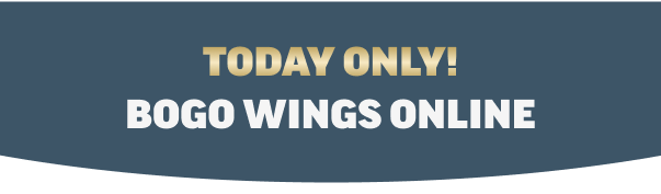Today Only! BOGO Wings Online
