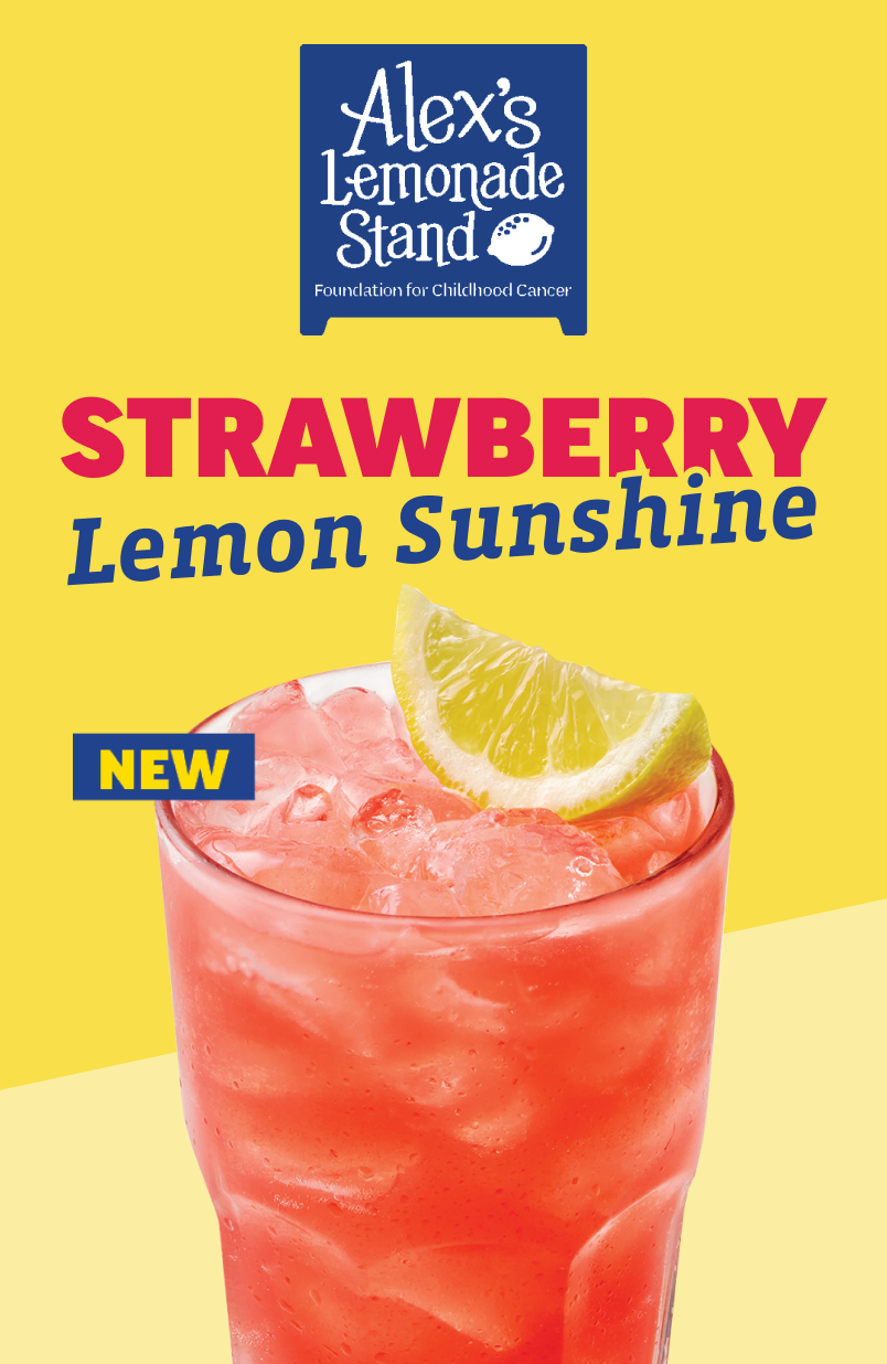 NEW Strawberry Lemon Sunshine. Alex's Lemonade Stand Foundation for Childhood Cancer.