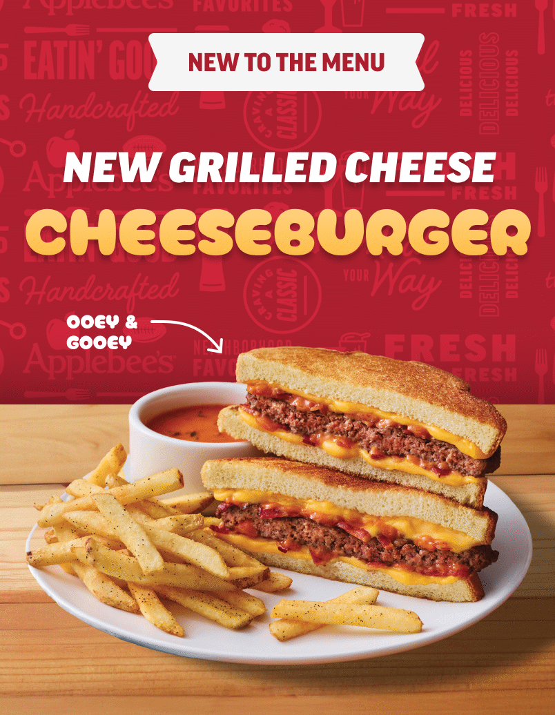 New To The Menu: New Grilled Cheese Cheeseburger and Chicken Parmesan Fettuccine