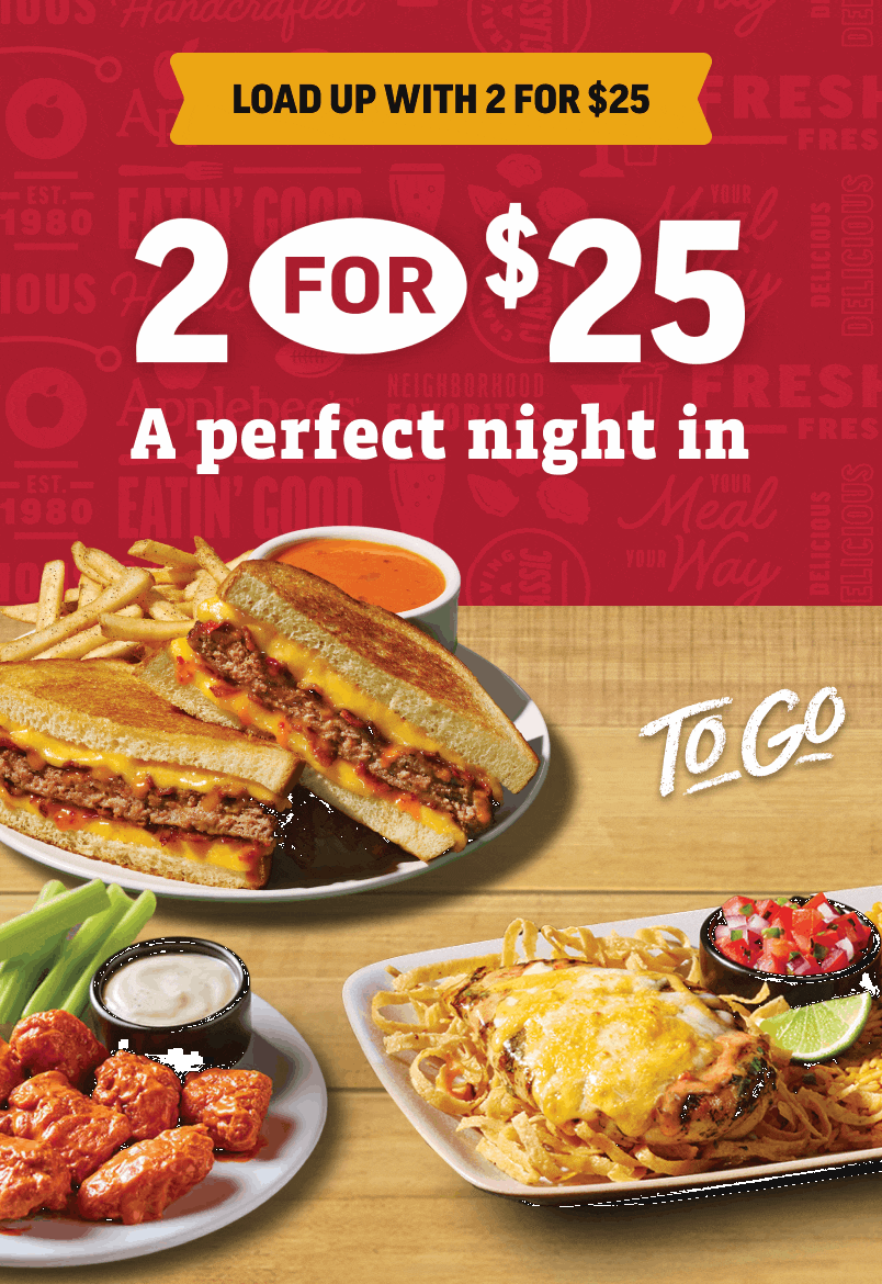 Load up with 2 for $25: A perfect night in.