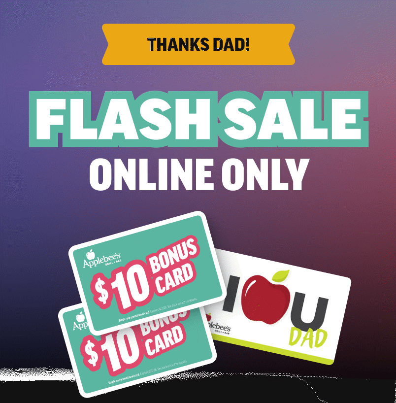 Thanks Dad! Flash sale, online only.