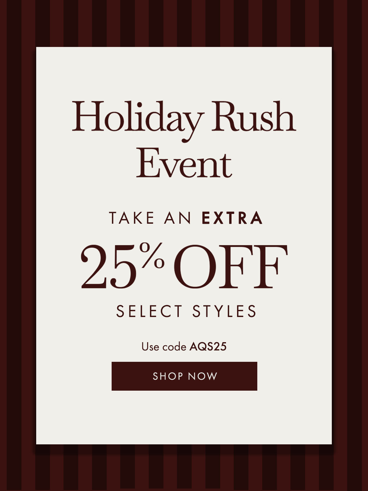 25% off sale