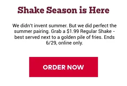 Get your $1.99 Shake before it's gone
