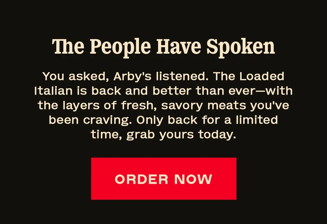 Try the Loaded Italian today