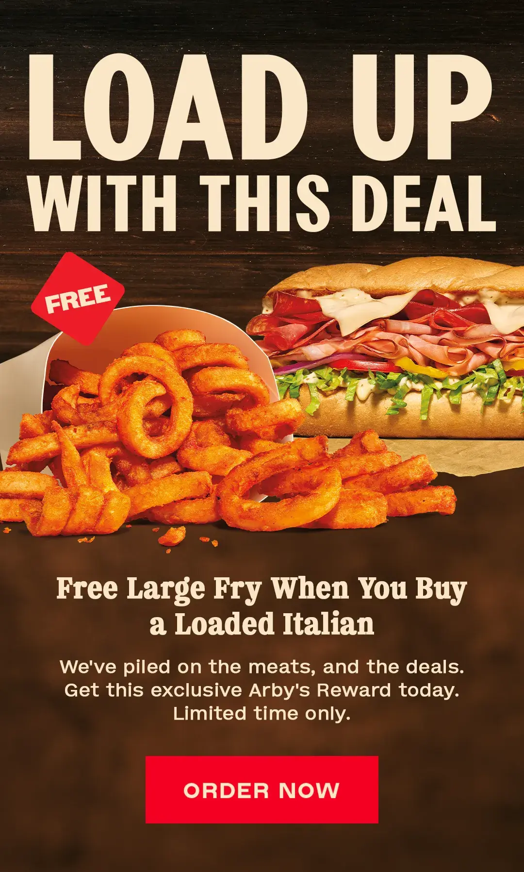 Get a Free Large Fry When You Try a Loaded Italian