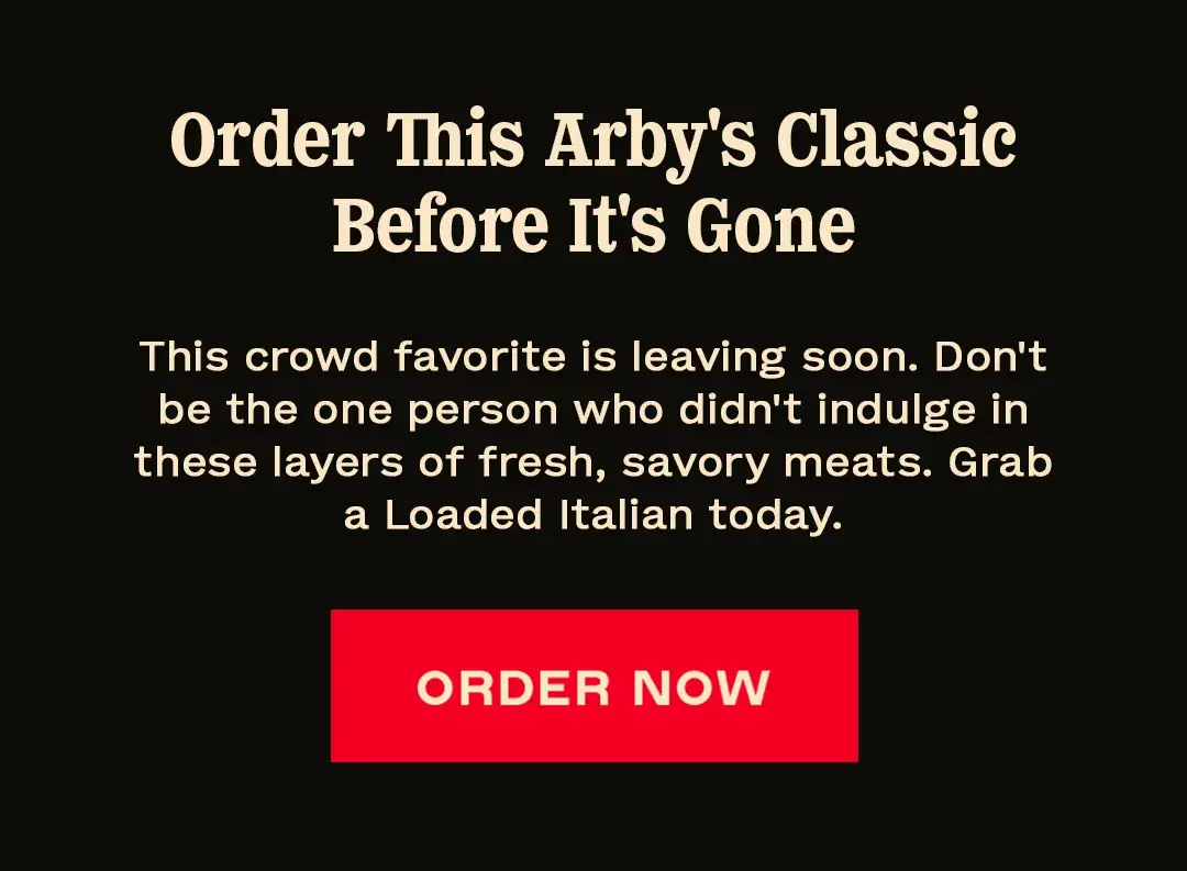 The Loaded Italian is almost gone