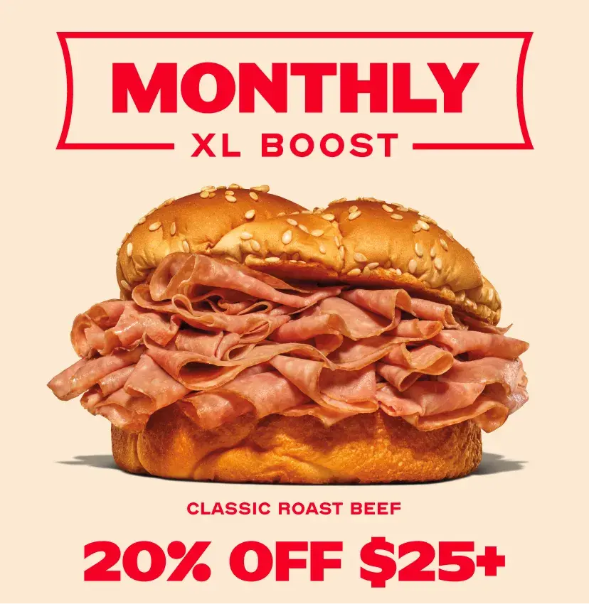 Monthly XL Boost 20% off $25+ Classic Roast Beef Image