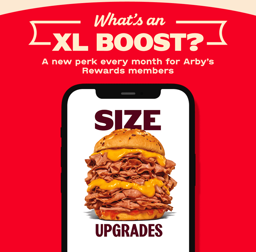 What’s an XL Boost? A new perk every month for Arby’s Rewards members