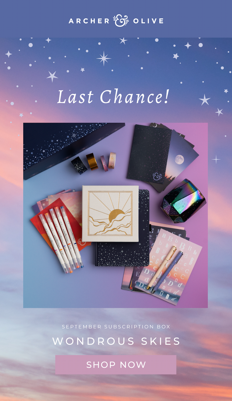 Last Chance for the September Sub Box!