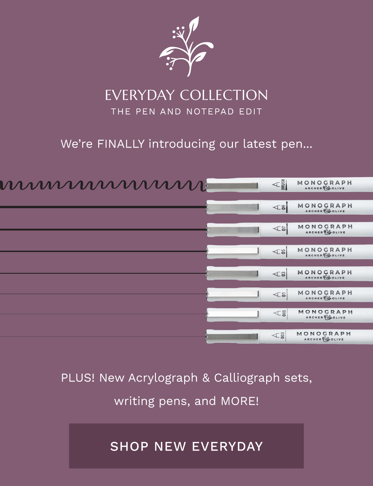 Everyday Collection Pens and Notepads