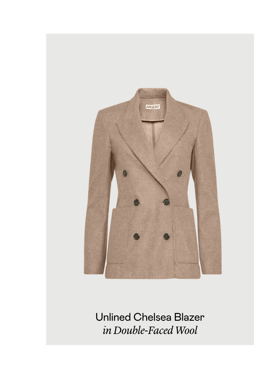 Unlined Chelsea Blazer in Double-Faced Wool