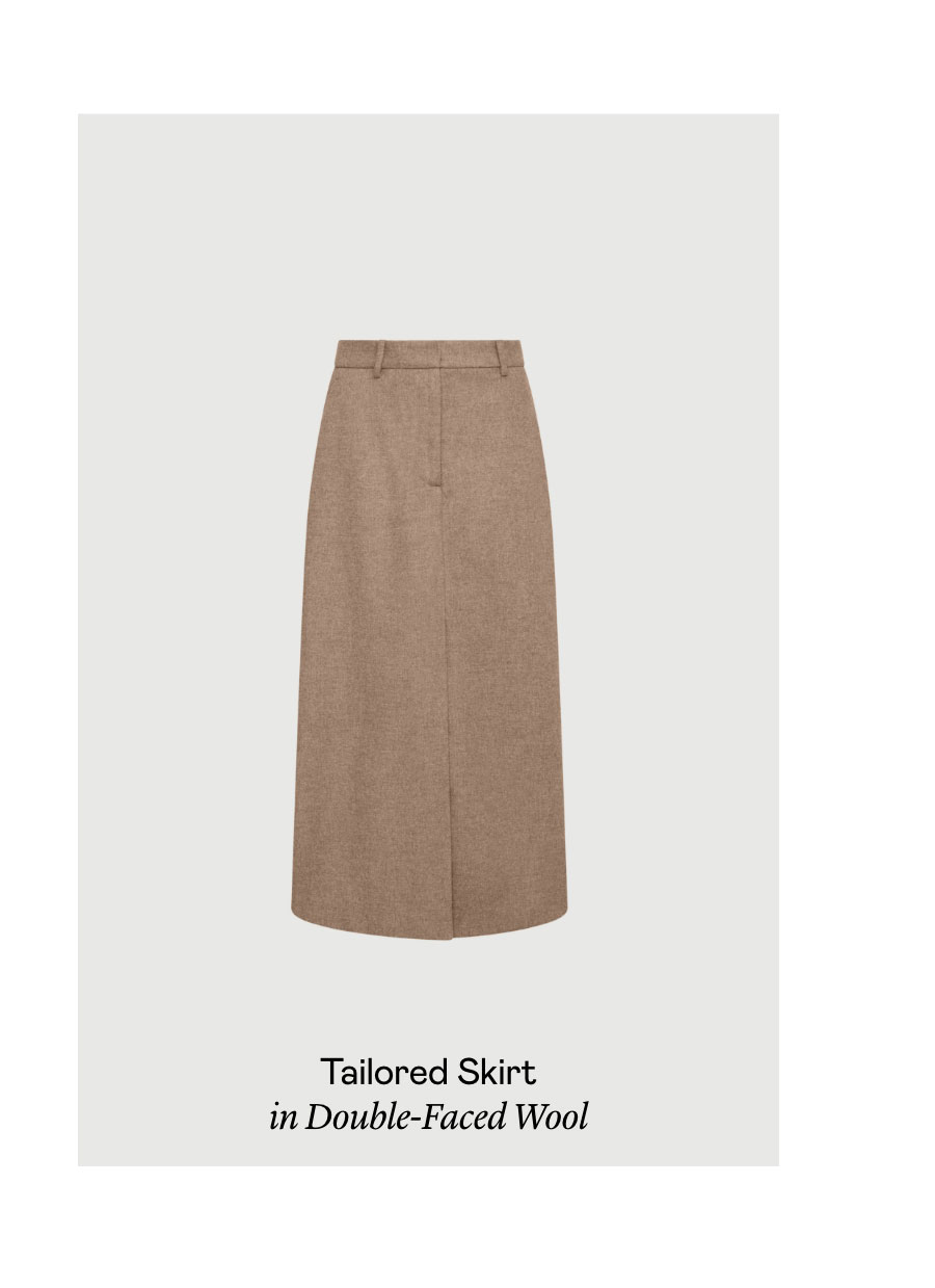 Tailored Skirt in Double-Faced Wool