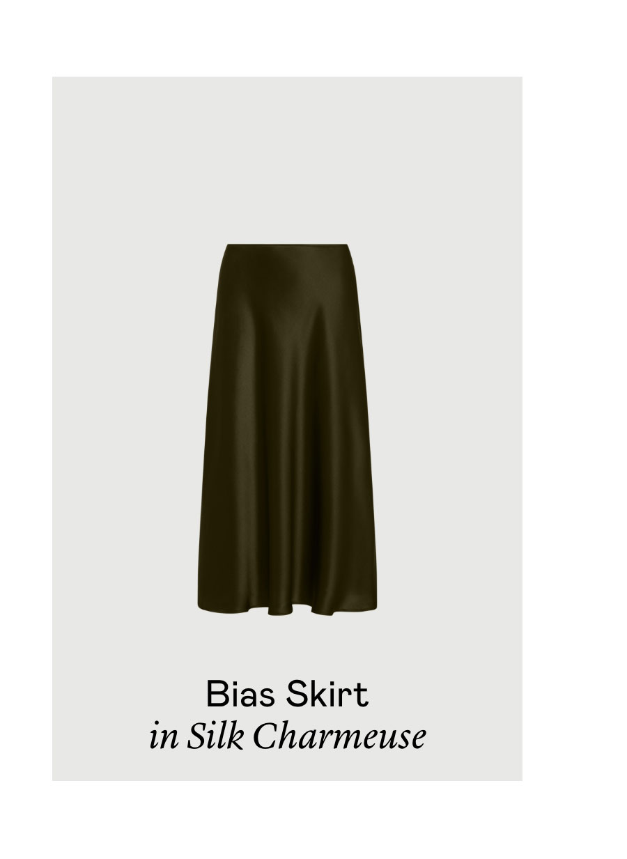 Bias Skirt in Silk Charmeuse