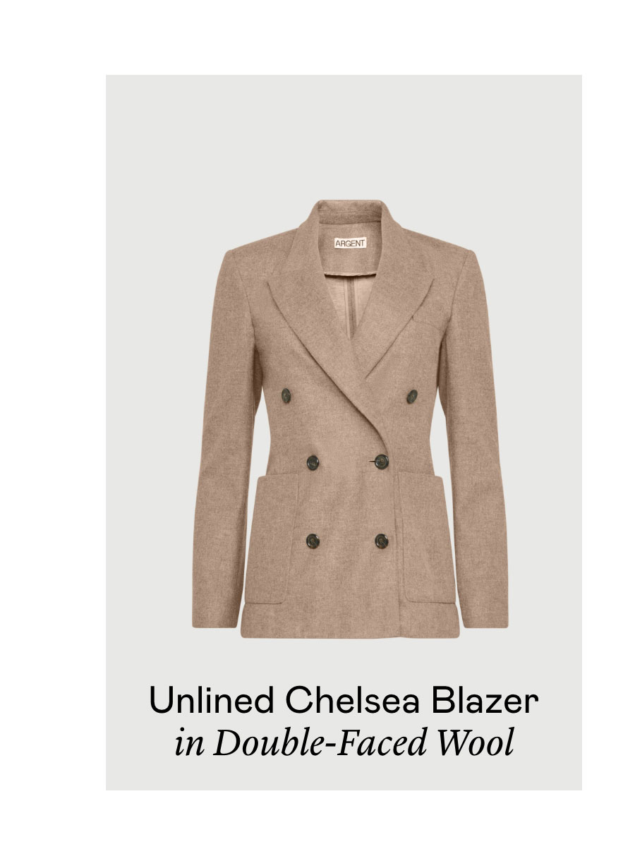 Unlined Chelsea Blazer in Double-Faced Wool