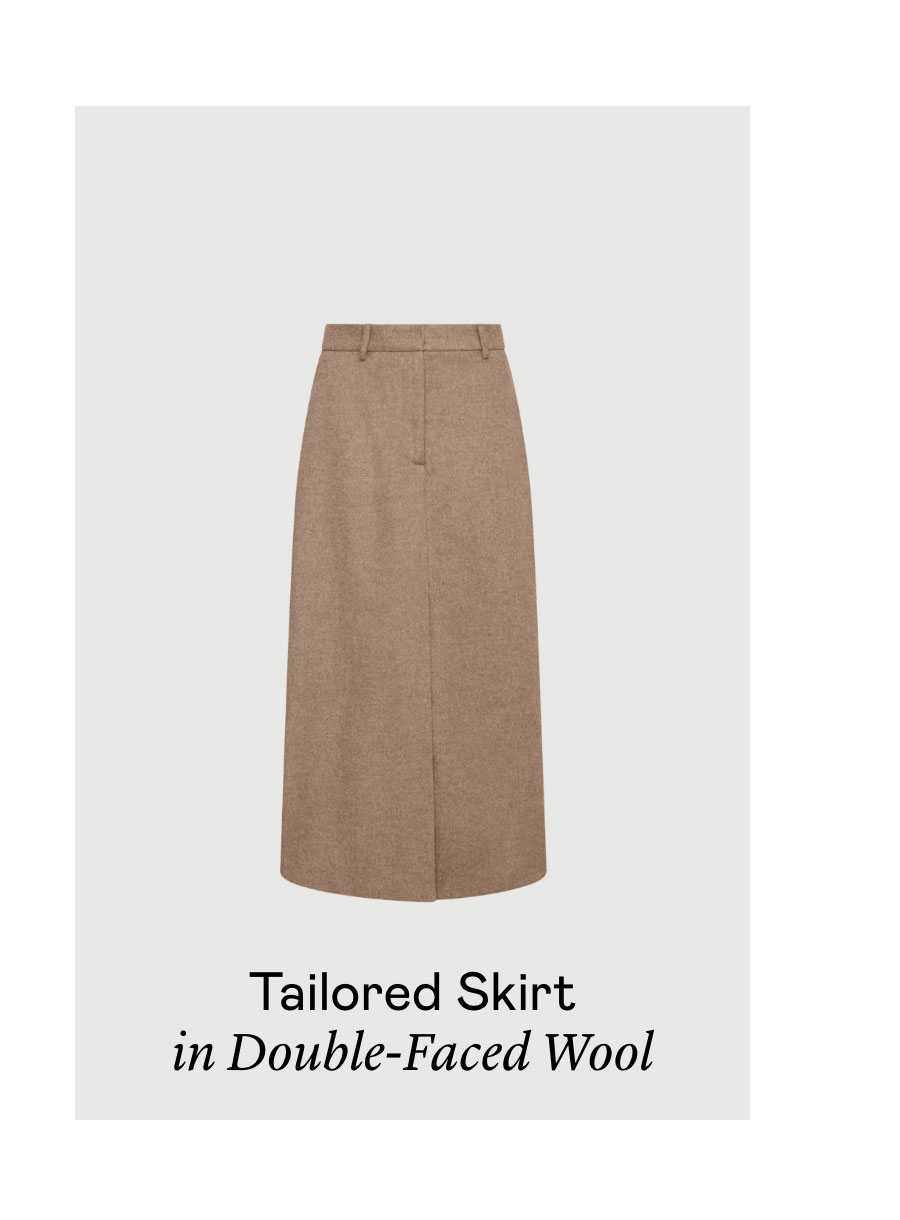 Tailored Skirt in Double-Faced Wool