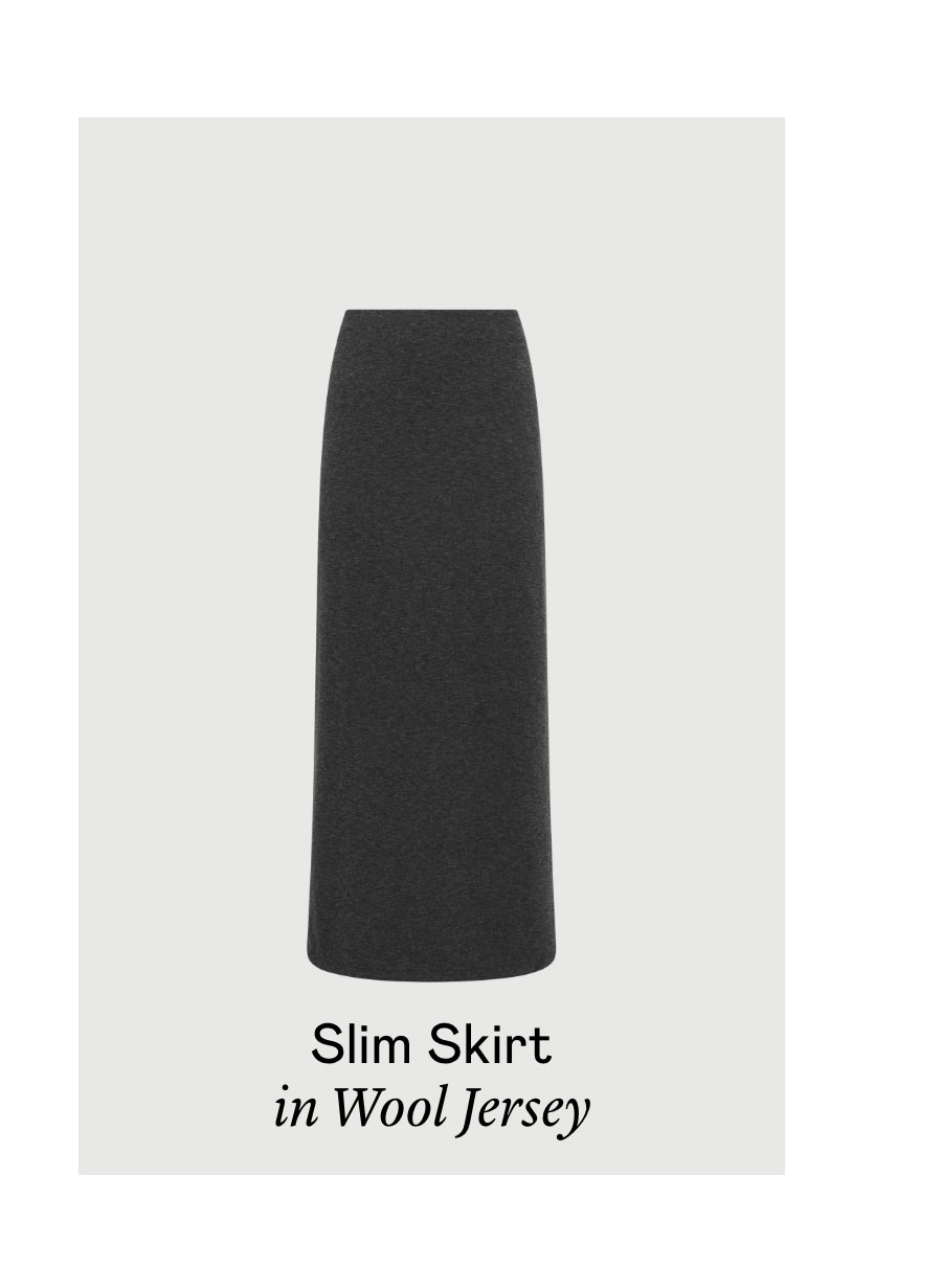 Slim Skirt in Wool Jersey