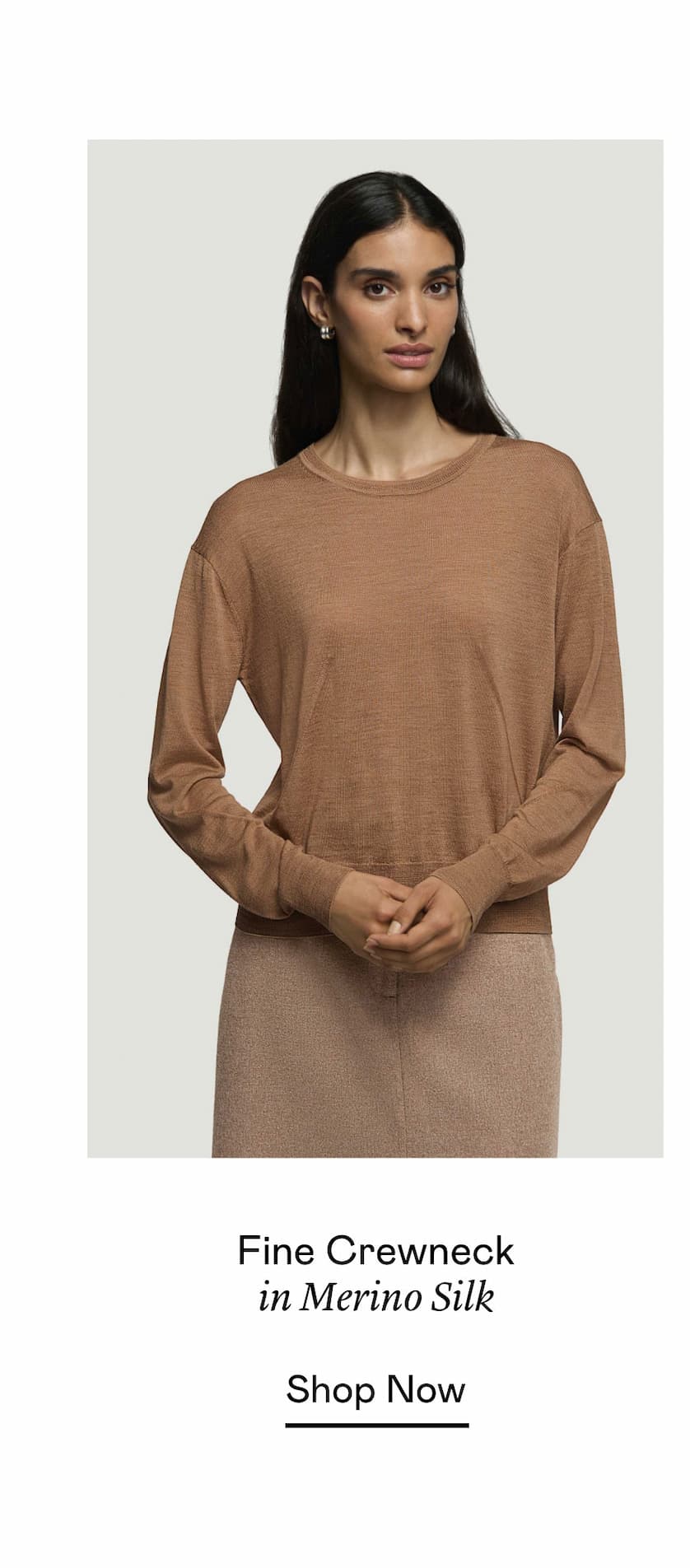 Fine Crewneck in Merino Silk