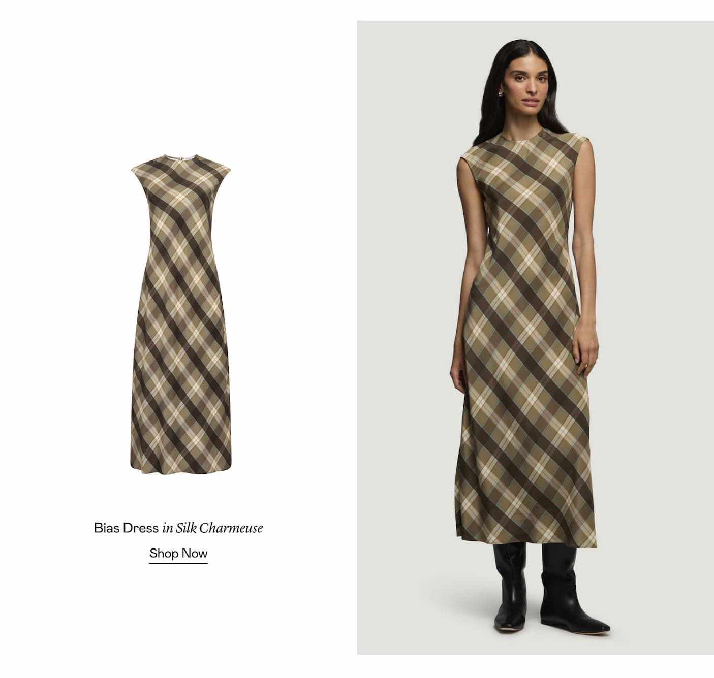 Bias Dress in Silk Charmeuse
