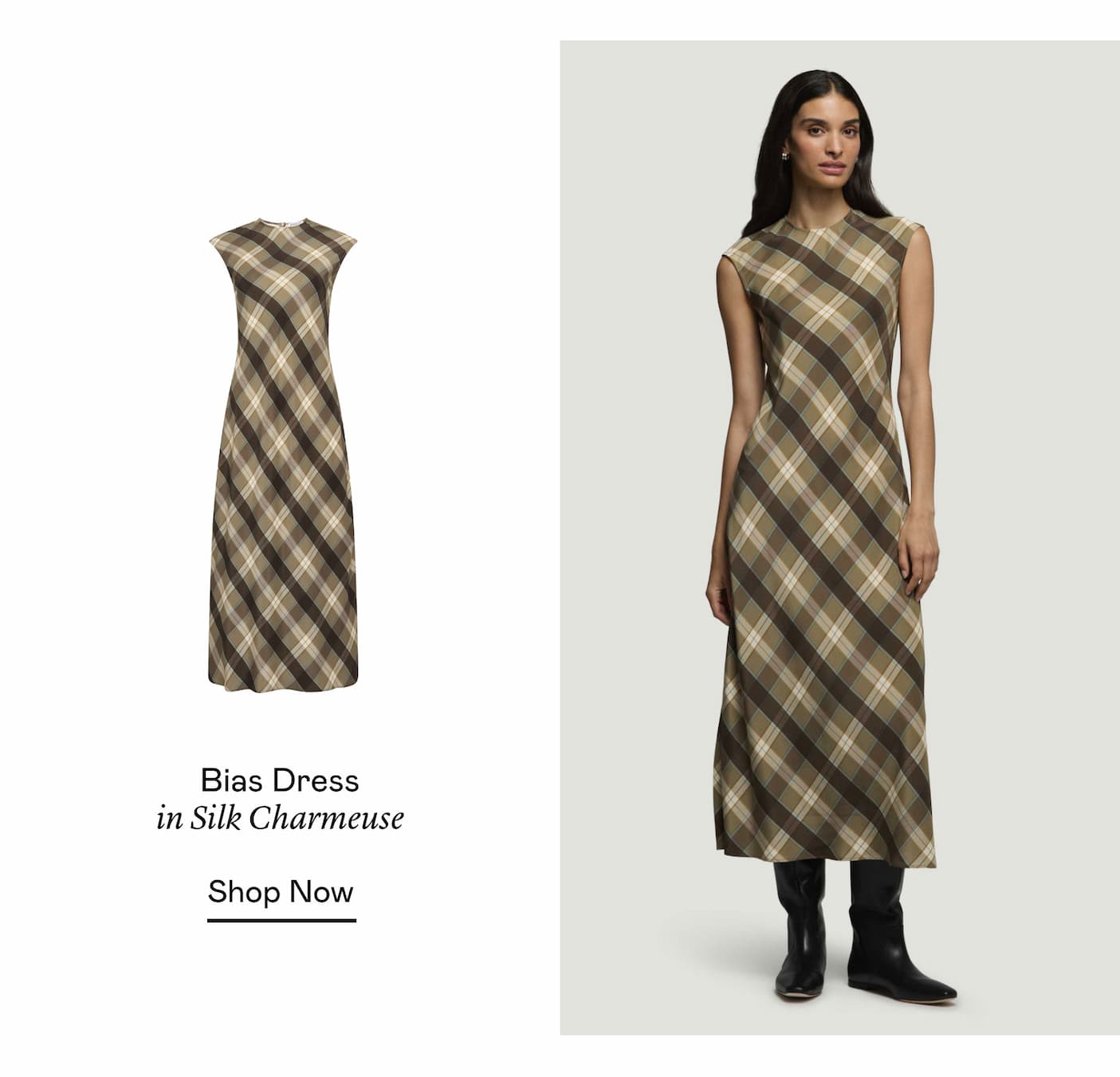 Bias Dress in Silk Charmeuse