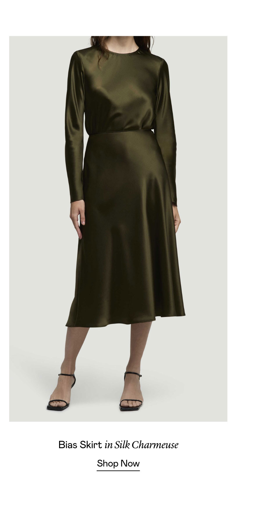 Bias Skirt in Silk Charmeuse