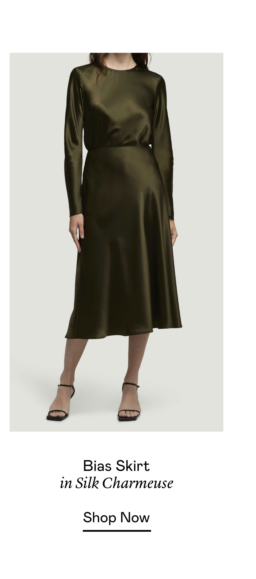 Bias Skirt in Silk Charmeuse
