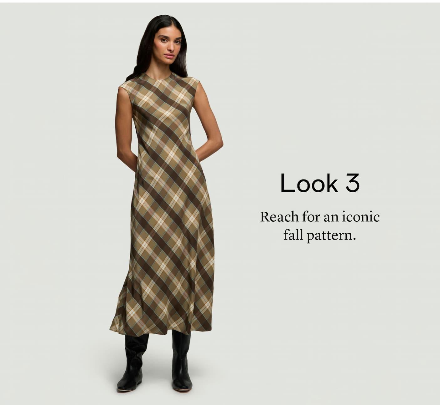 Look 3: Reach for an iconic fall pattern.