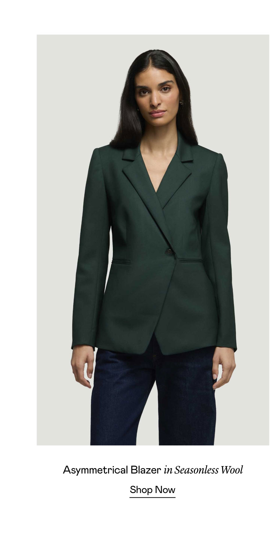 Asymmetrical Blazer in Seasonless Wool