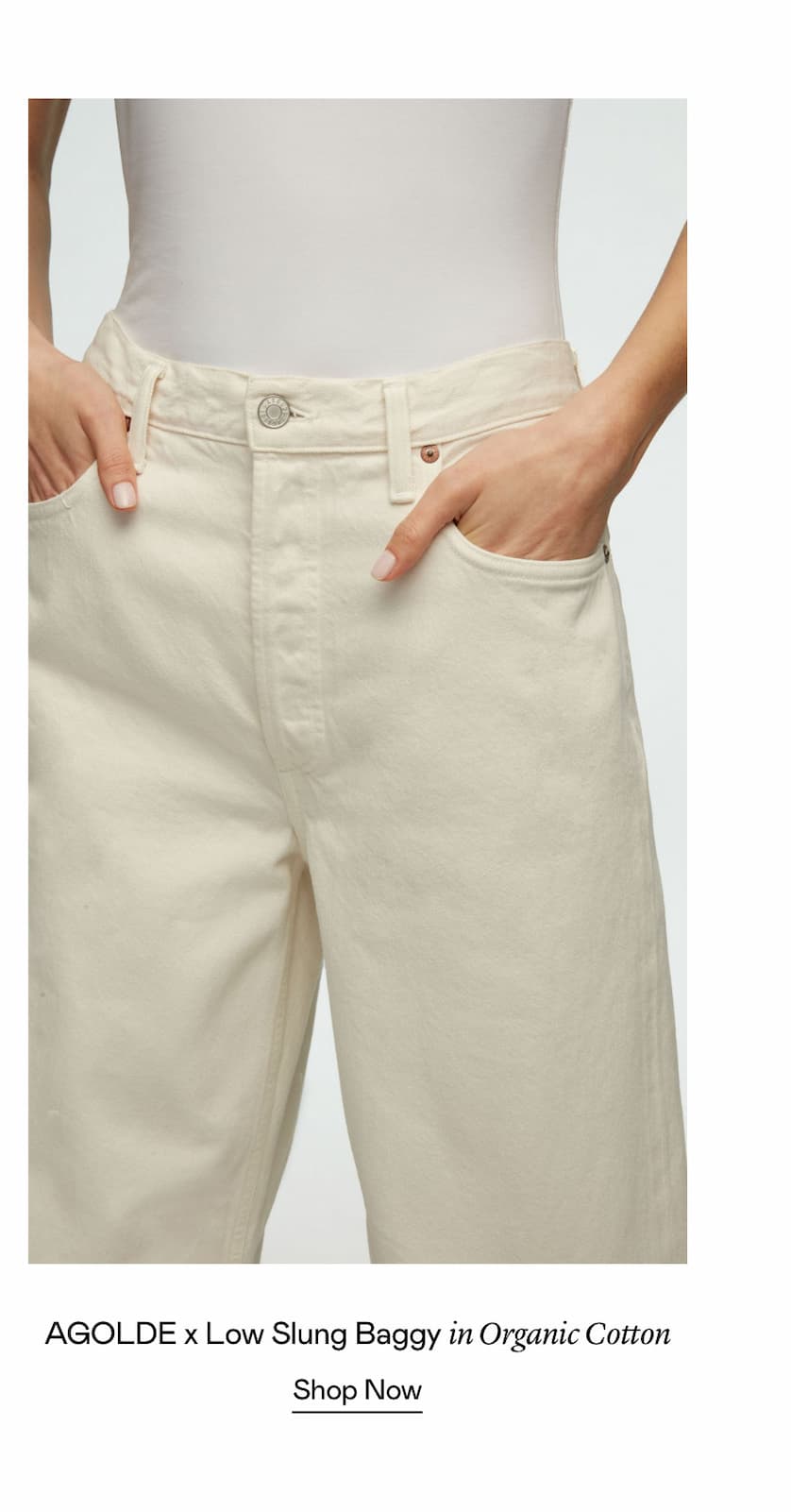 AGOLDE x Low Slung Baggy in Organic Cotton