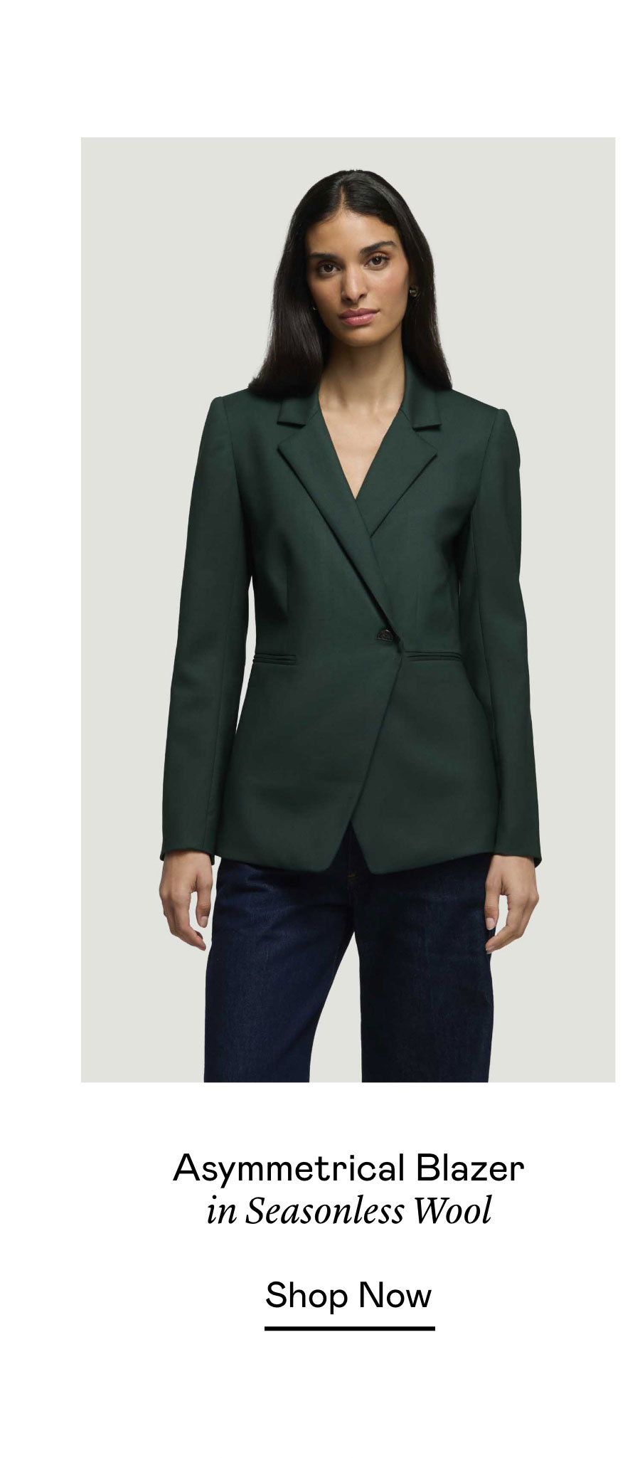 Asymmetrical Blazer in Seasonless Wool