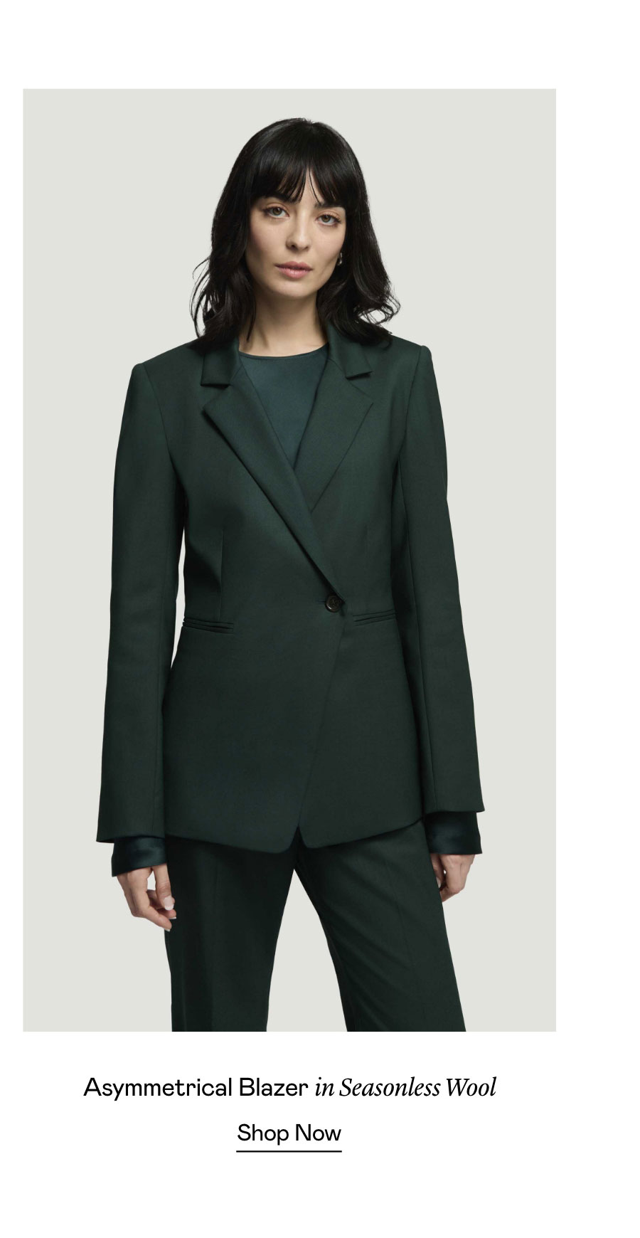Asymmetrical Blazer in Seasonless Wool