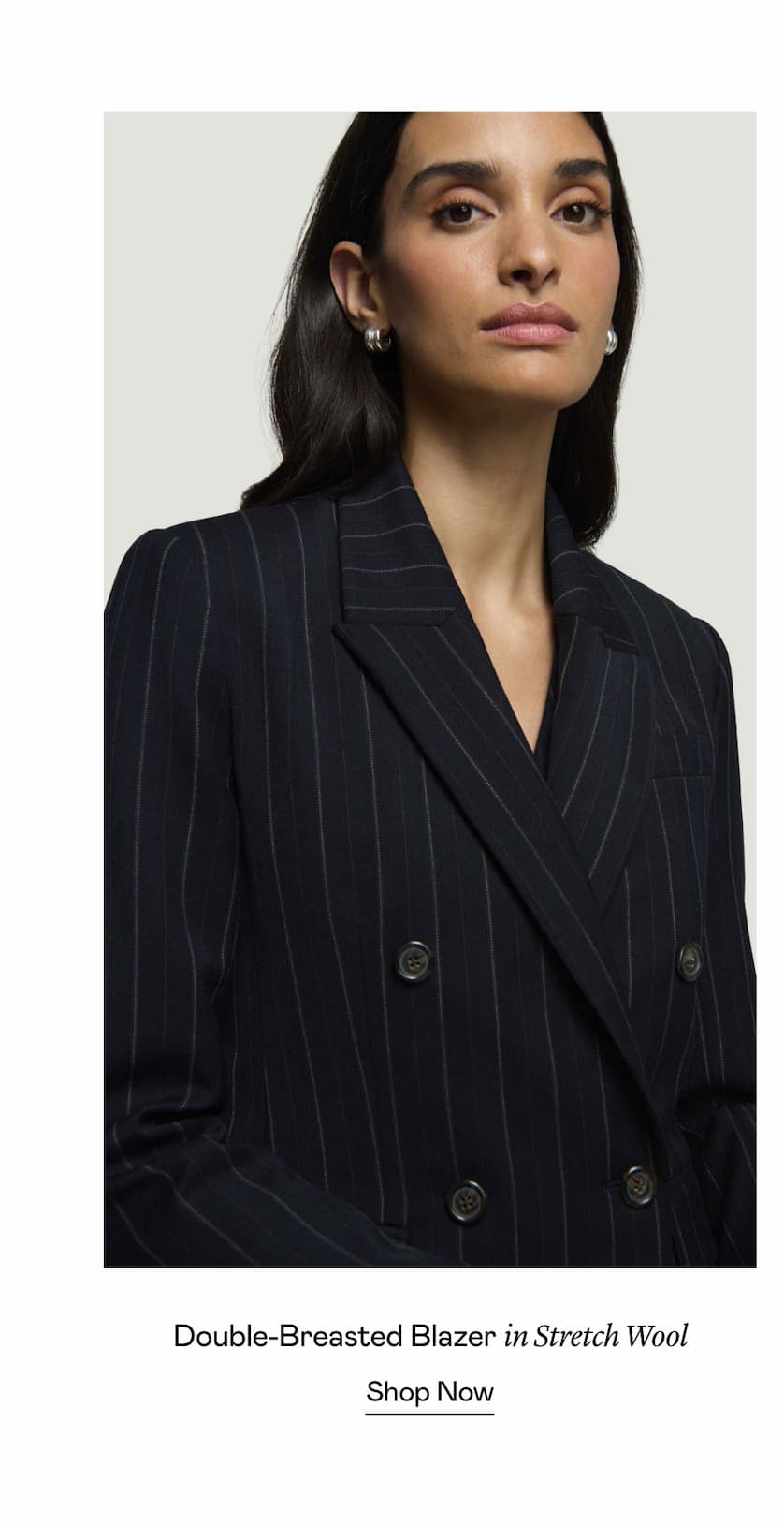 Double-Breasted Blazer in Stretch Wool