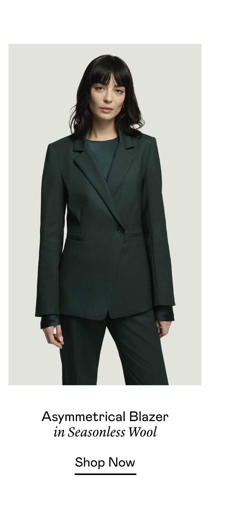 Asymmetrical Blazer in Seasonless Wool