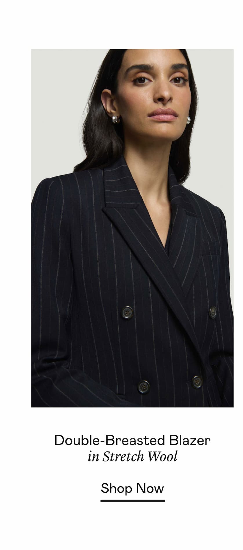 Double-Breasted Blazer in Stretch Wool